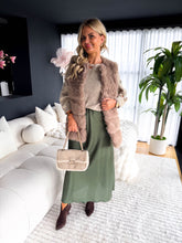 The Isabelle - Shearling Detail Faux Suede Handbag